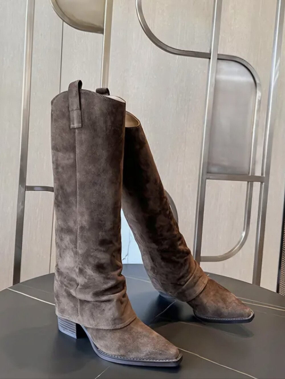 Trending Women's Tall Boots, Match Dresses in Summer; Brown Knee-high Rider Boot - Picture 10 of 16